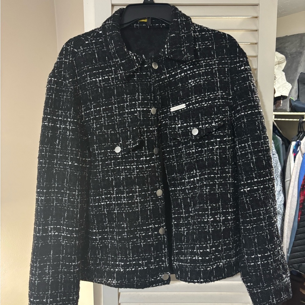 Black and White Tweed Jacket
